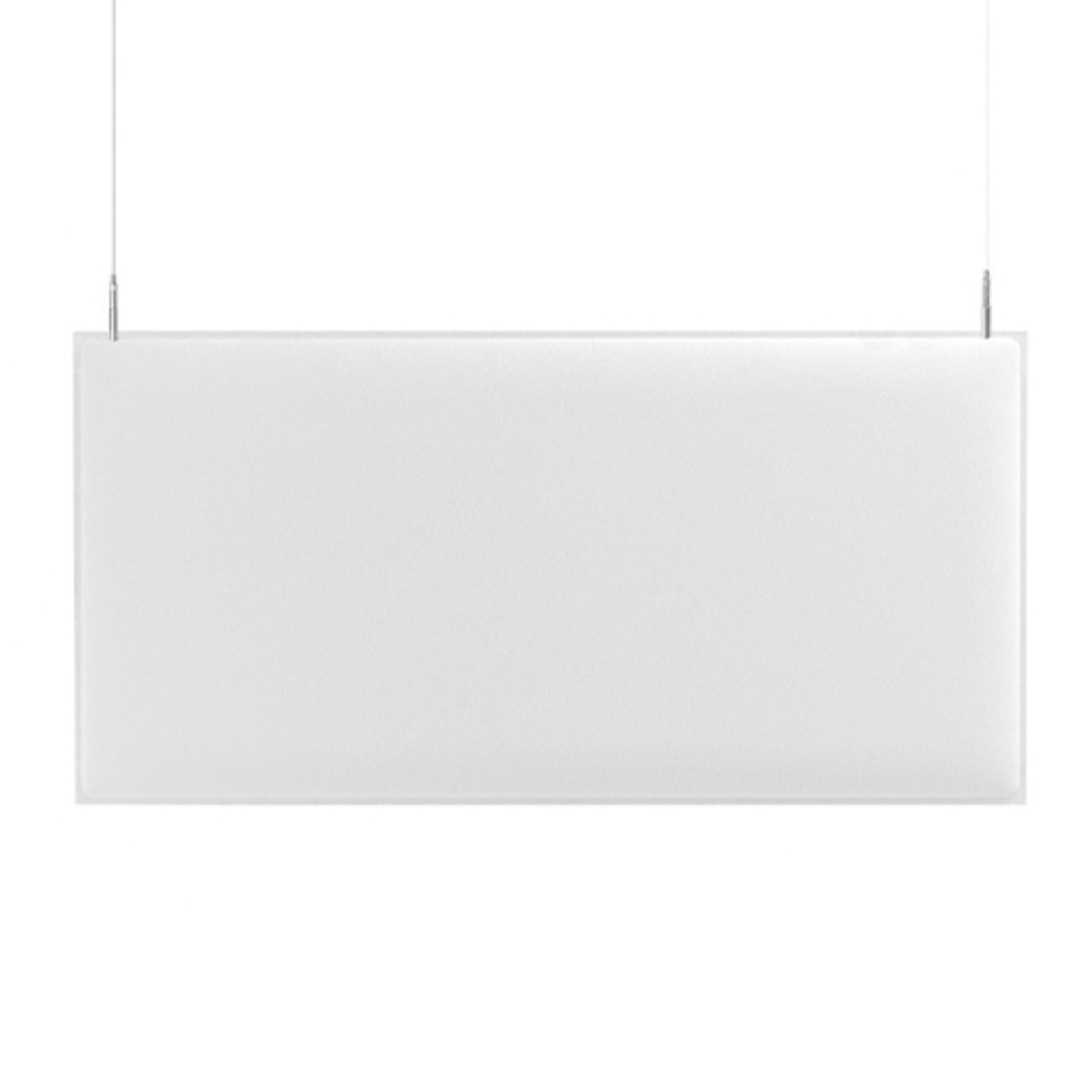 Snowsound | Baffle - Ceiling Suspended in white on a white background.