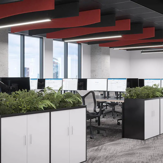MuffleBaffle Fabric Acoustic Ceiling Baffle - Wave - Muffle USA LLC