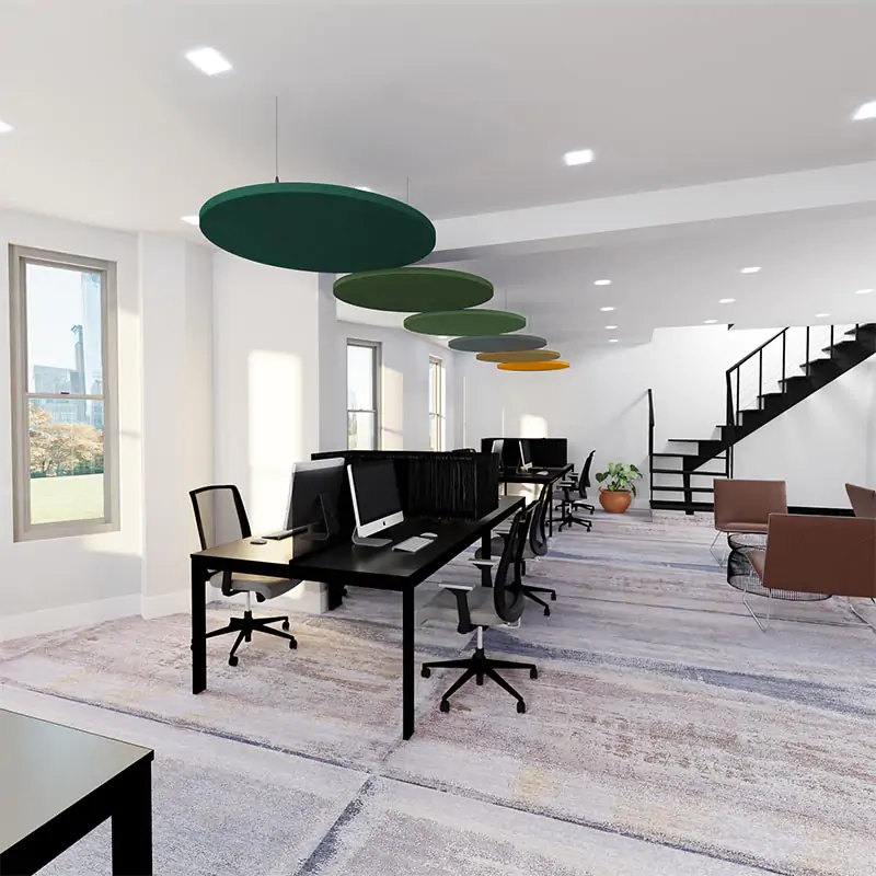  - MuffleCloud Acoustic Ceiling Cloud - Circle - Muffle USA LLC 