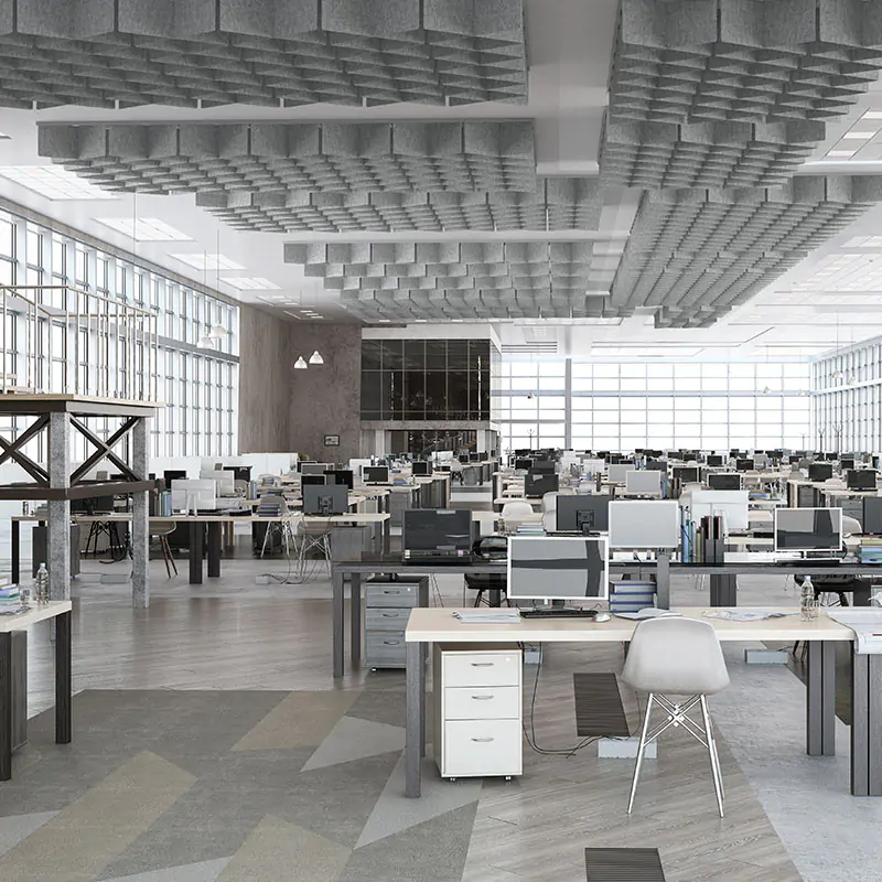  - MuffleLattice Felt Acoustic Ceiling Baffle - Muffle USA LLC 