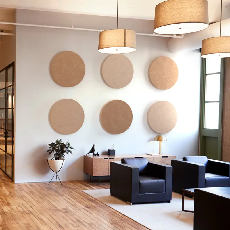  - MufflePanel Geometric Felt Acoustic Wall Panel - Circle - Muffle USA LLC 