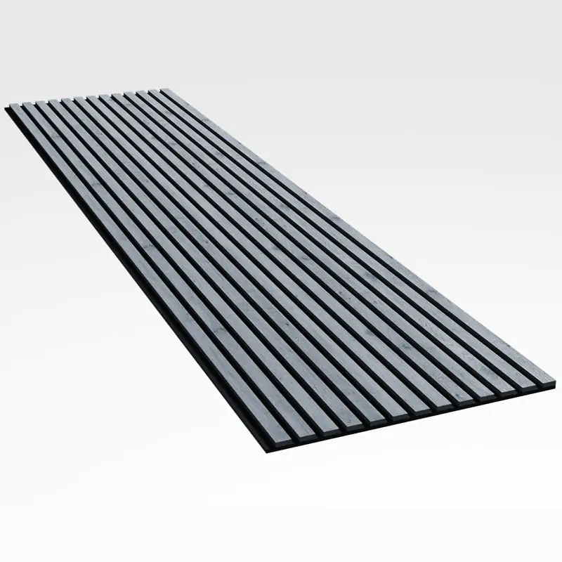  - MuffleTimber | Acoustic Slat Wood Wall Panel - Gray Oak (Black Felt) - Muffle USA LLC 