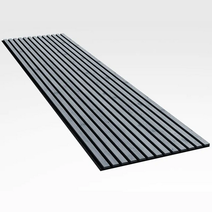  - MuffleTimber | Acoustic Slat Wood Wall Panel - Gray Oak (Black Felt) - Muffle USA LLC 