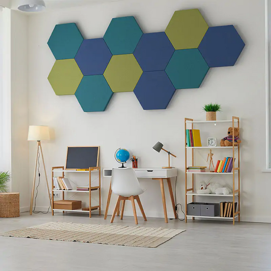 - MuffleWall Fabric Acoustic Wall Panel - Hexagon - Muffle USA LLC 