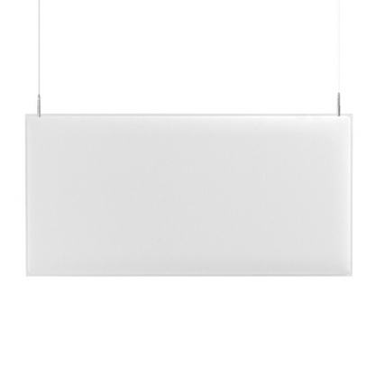 Snowsound | Baffle - Ceiling Suspended in white on a white background. 
